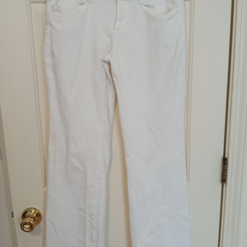 White Straight-Leg Jeans